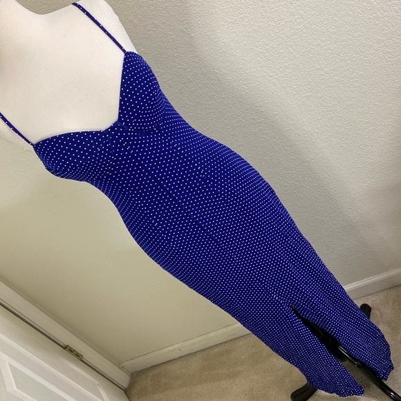 Rampage Dresses & Skirts - Rampage Vintage 90s Core‎ Slip Dress In Blue Polka Dots